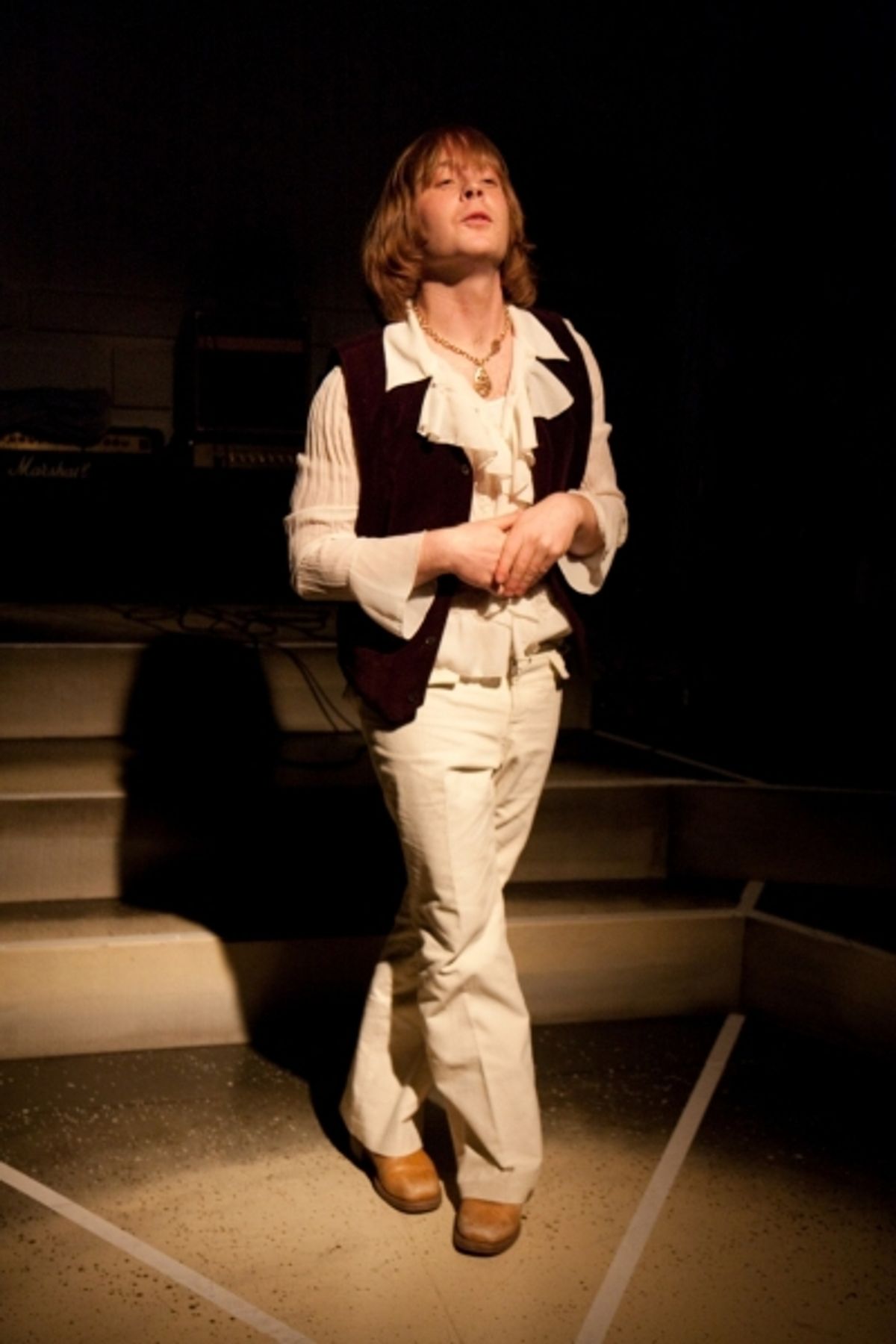 Brian (Aaron Snook) tells his story to the audience at 